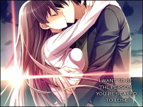Romantic Anime Couple Kiss Wallpaper Download