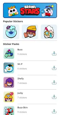 Brawl Stars pins Telegram stickers