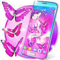 Pink butterfly live wallpaper on 9Apps