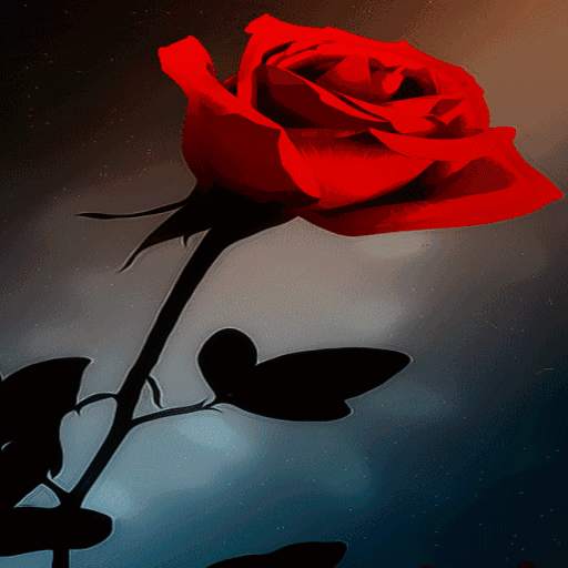 Abstract Red Rose LWP