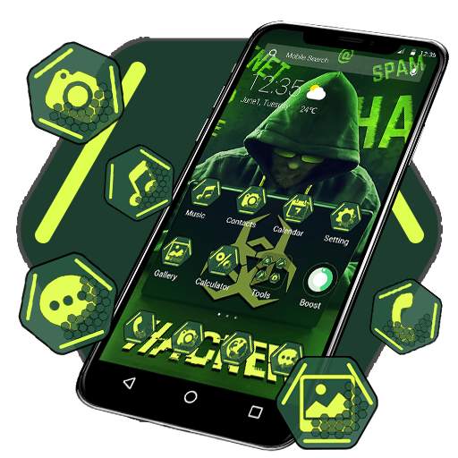 Secret Hacker APUS Launcher Theme