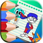 Cartoon coloring book for kids