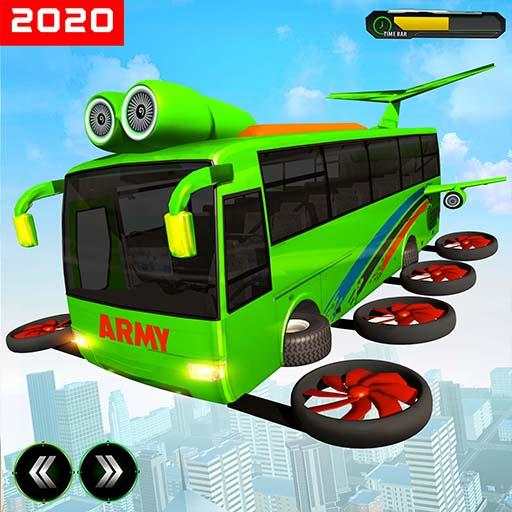 Flying Bus Army Robot Hero : Robot Games