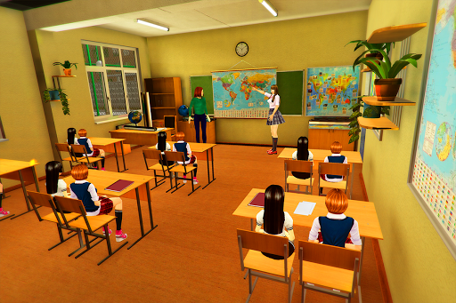 real High School Girl Simulator games screenshot 12