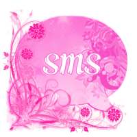 ธีมดอกไม้สีชมพู GO SMS Pro