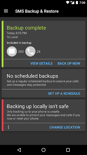 SMS Backup & Restore screenshot 2