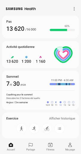 Samsung Health screenshot 1