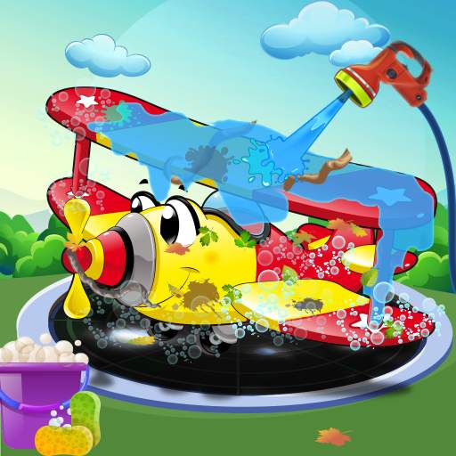 Kids Airplane Wash Auto Workshop Garage Game