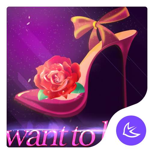 Purple kawaii Love—APUS launcher free theme
