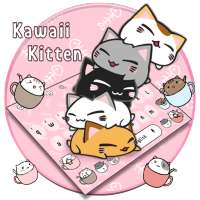 Pink Kawaii Kitten Keyboard Theme