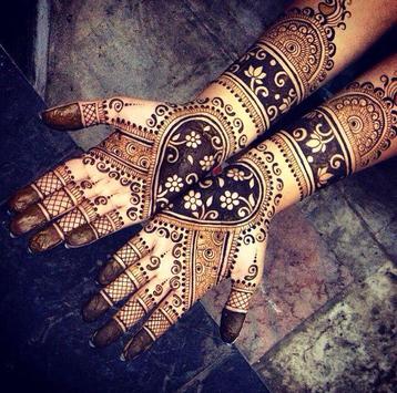 Image of Bride's hand with henna design on wedding eve.-DD697034-Picxy