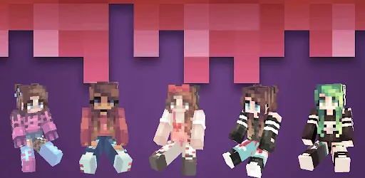 aesthetic minecraft skins for girls 🌙🌻 w/ download links 