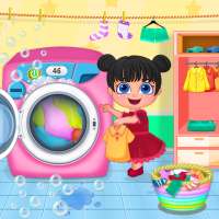 Mother Baby Care Laundry Day - Mom Simulator Game on 9Apps