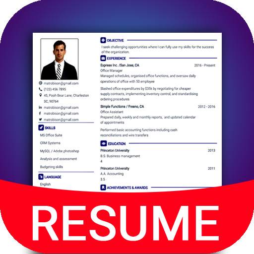 Resume Builder App Free CV maker CV templates 2021