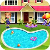 Sweet Baby Girl Pool Party Jeux: Summer Pool Fun
