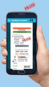 Fake Aadhar Card Maker Prank 2 تصوير الشاشة