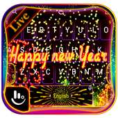 2018 New Year Sparkling Fireworks Keyboard Theme on 9Apps