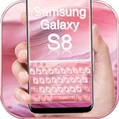 Teclado para Galaxy S8 Pink