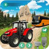 Tractor Pull Bus game - Tractor Hauling Simulator