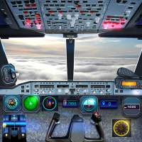 บนเครื่องบินนักบิน-เครื่อง simulator กับเขา 3D