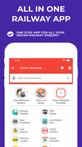 Indian Railway Timetable - Live train location скриншот 1