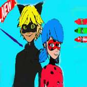 Ladybug and Cat Noir Coloring page 2018