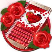 Hot red rose Keyboard