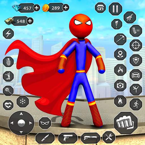 Stick Rope Hero Superhero Game