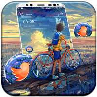 Boy Landscape Art Launcher Theme