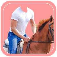 Horse With Man Photo Suit HD
