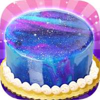 Galaxy Mirror Glaze Cake - Sweet Desserts Maker on 9Apps