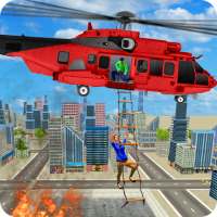 moderno elicottero salvare città missione