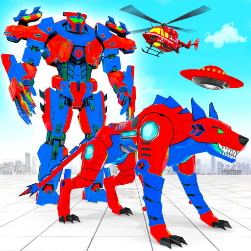 Wild Wolf Transforming Eagle Flying Car Robot game