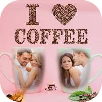 Coffee Cup Dual Photo Frame on 9Apps