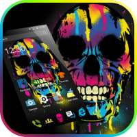 Fancy Colorful Graffiti Skull Theme on 9Apps