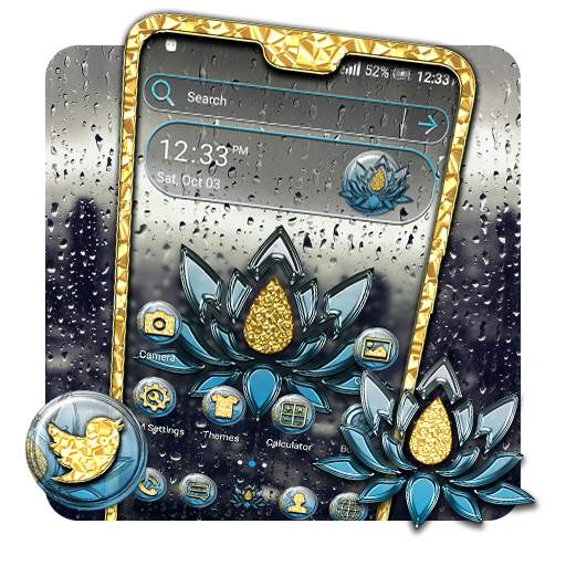 Glass Lotus Launcher Theme