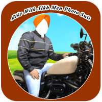 Bike With Sikh Men Photo Suit