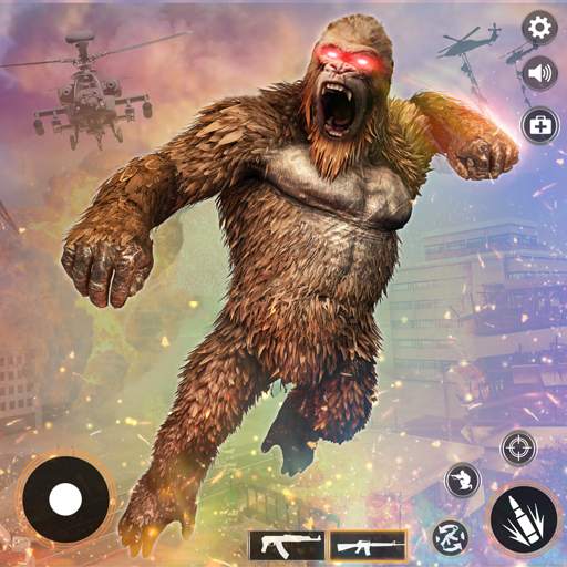 Dinosaur Games: Angry Gorilla Animal Hunting Games