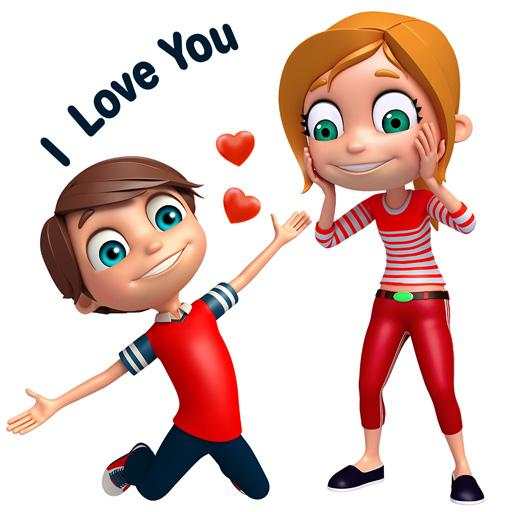 3D Romantic Stickers for whatsapp: WAStickerApps