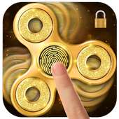 Golden fidget spinner&fingerprint locker for prank