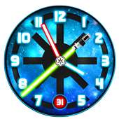 Lightsaber Analog Clock Widget on 9Apps