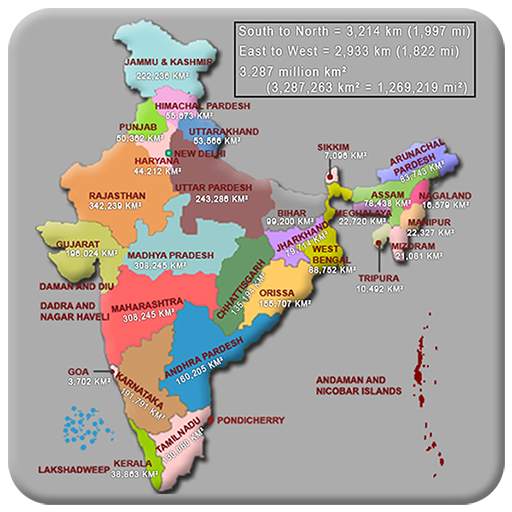 Indian State Capital & Map - City & Population Map