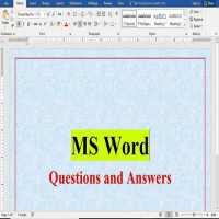 MS Word (Questions and Answers)