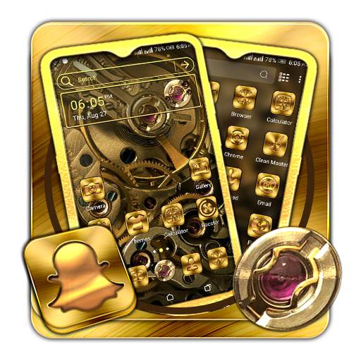 Golden Gear Machine Theme Launcher