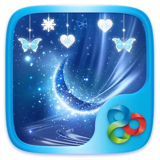 Blue Crystal Go Launcher Theme