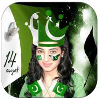 Pakistan Flag Face photo Maker 14 August