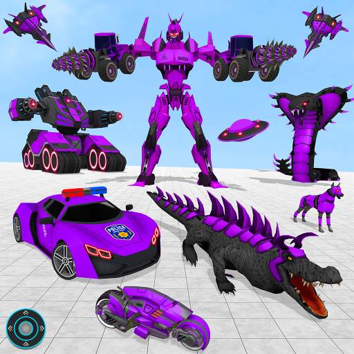 Police Robot Car Game 3d