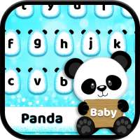 Blue Glitter Baby Panda Keyboard on 9Apps