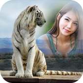White tiger Photo Frame on 9Apps
