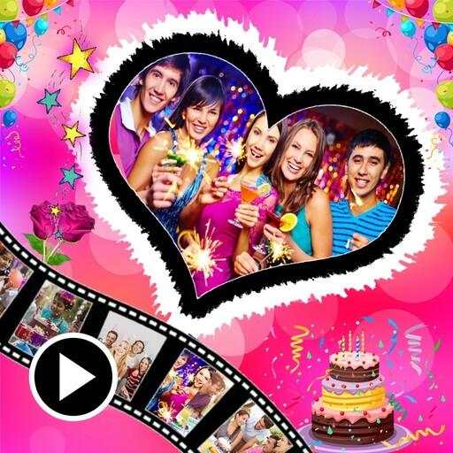 Happy Birthday Video Maker With Song, Name & Photo